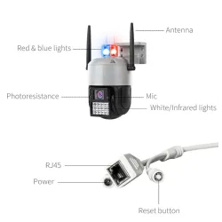 Security CCTV camera - human detection - auto tracking - HD night vision - waterproof - 1080P - 2MP - PTZ - WiFiSecurity cameras