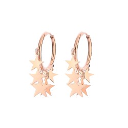 Small hoop earrings - with hanging starsEarrings