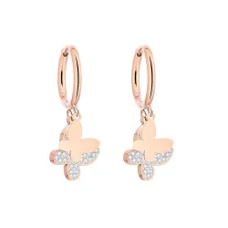 Petites créoles - avec papillons suspendus
