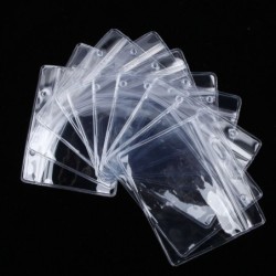 Porte-badge / carte d'identité en plastique transparent - horizontal - 10 pièces