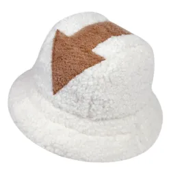 Bonnet en laine d'agneau - type seau - imprimé symbole flèche