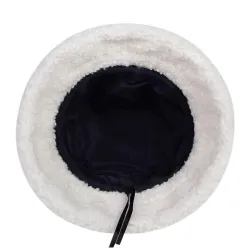 Bonnet en laine d'agneau - type seau - imprimé symbole flèche