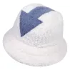 Bonnet en laine d'agneau - type seau - imprimé symbole flèche