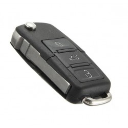 Etui clé télécommande flip - coque clé - 3 boutons - pour Volkswagen Golf Passat Polo Jetta Touran