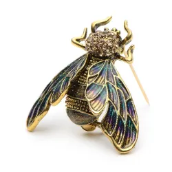 Cigale or cristal - broche élégante