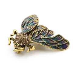 Cigale or cristal - broche élégante