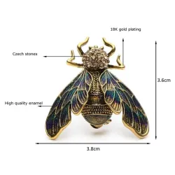 Cigale or cristal - broche élégante