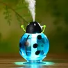 Humidificateur d'air à ultrasons - diffuseur d'huiles essentielles - forme coccinelle - USB - LED - 260 ml
