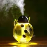 Humidificateur d'air à ultrasons - diffuseur d'huiles essentielles - forme coccinelle - USB - LED - 260 ml