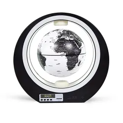 Enceinte Bluetooth - lévitation magnétique - globe terrestre flottant - avec horloge