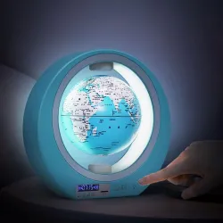 Enceinte Bluetooth - lévitation magnétique - globe terrestre flottant - avec horloge