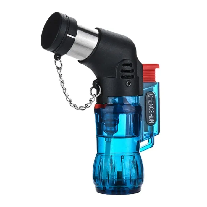 Mini briquet butane - flamme jet - coupe-vent - avec capuchon