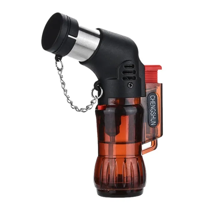 Mini briquet butane - flamme jet - coupe-vent - avec capuchon