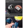 Mini briquet butane - flamme jet - coupe-vent - avec capuchon