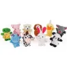 Marionnettes à doigts - forme d'animaux - poupées en peluche pour enfants - 10 pièces