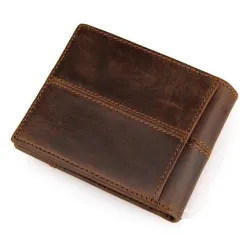 Portefeuille homme élégant - cuir de vachette véritable