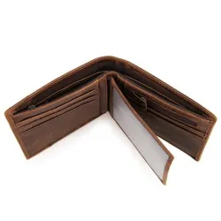Portefeuille homme élégant - cuir de vachette véritable