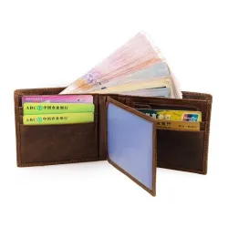 Elegant men's wallet - genuine cow leatherWallets