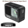 Objectif de caméra macro 4K HD 15X - verre optique - pour caméra d'action GoPro Hero 9 Black