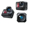 Lentille en alliage d'aluminium - lentille ultra large de 155 degrés - étanche - pour GoPro Hero 9 10 11 Black