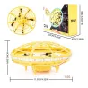 Mini drone UFO - infrarouge à détection manuelle - jouet électrique volant