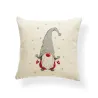 Decorative Christmas cushion cover - white / silver print - 45 * 45 cmCushion covers