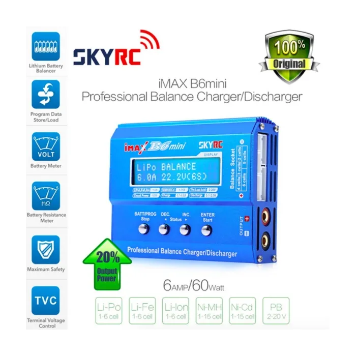 SKYRC Déchargeur de chargeur Imax B6 Mini 60W