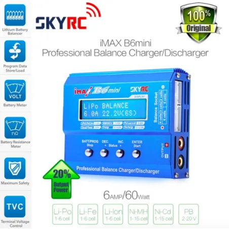 SKYRC Déchargeur de chargeur Imax B6 Mini 60W