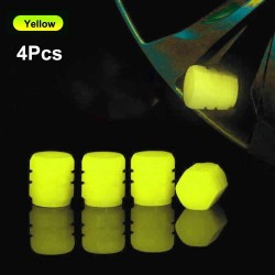 Valves à air universelles pour pneus - fluorescentes - 4 pièces