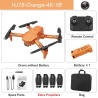 HJ78 Mini - WiFi - FPV - Double caméra 4K HD - pliable - RC Drone Quadcopter - RTF