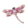 Broche libellule en cristal