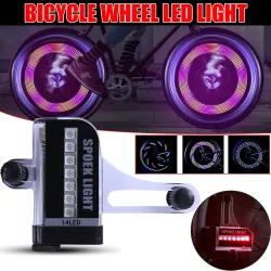 Guirlande lumineuse colorée pour vélo - 32 LED - 30 motifs