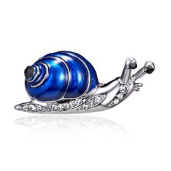 Blue crystal snail - broochBrooches