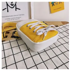 Petit sac à bandoulière en toile - forme chaussure