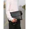 Elegant shoulder bag - leather - wideBags