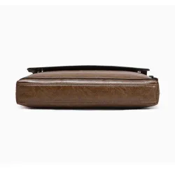 Elegant shoulder bag - leather - wideBags