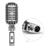 Microphone de style vintage - vocal dynamique - avec support