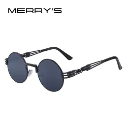 Lunettes de soleil rondes rétro en métal - UV400 - mixte