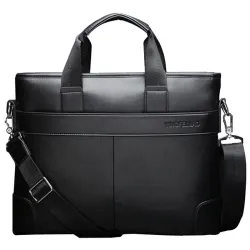 Sac d'affaires élégant à bandoulière - cuir