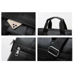Sac d'affaires élégant à bandoulière - cuir