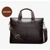 Sac d'affaires élégant à bandoulière - cuir