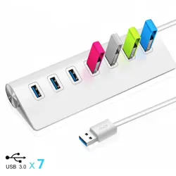 Répartiteur aluminium - USB 3.0 - USB 7 ports - HUB