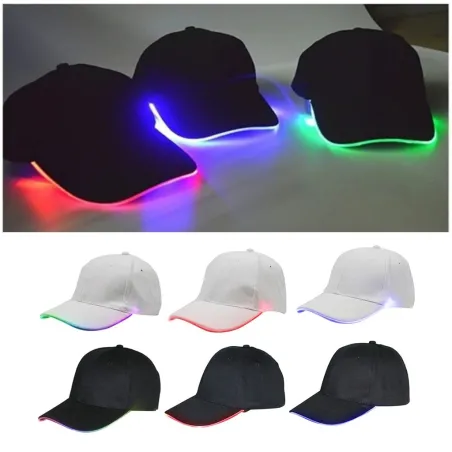 Casquette de baseball - réglable - avec LED