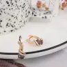 Boucles d'oreilles luxueuses en or rose - zircons colorés / cristaux