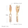 Boucles d'oreilles longues élégantes - or rose / cristaux