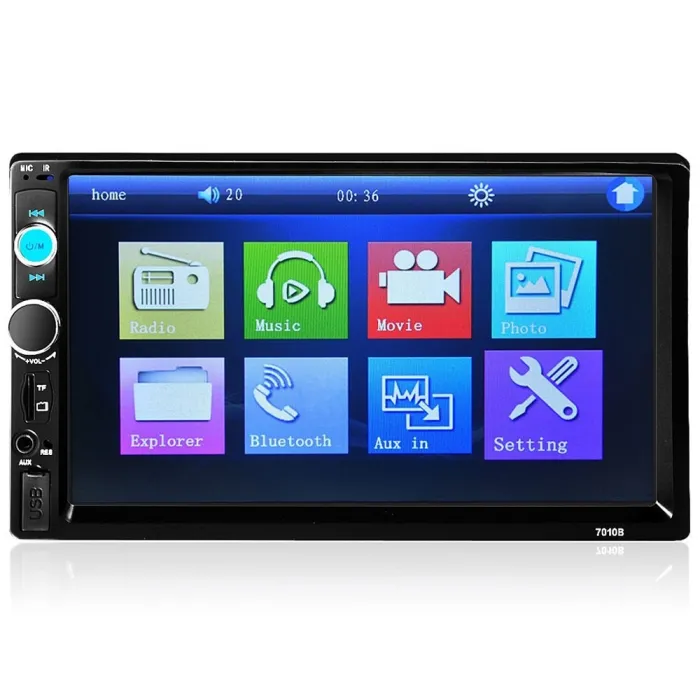 Radio de voiture Bluetooth - Écran tactile LCD 2 - 7''' - lecteur MP3-MP5 - USB - MirrorLink