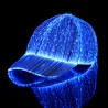 Casquette de baseball - fibre optique - LED - USB - blanc