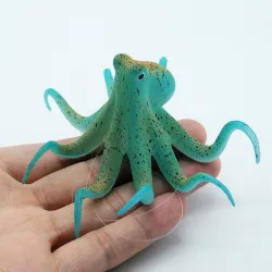 Fluorescent artificial octopus - with suction cup - aquarium decorationDecorations