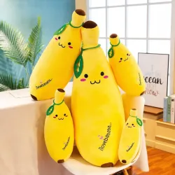 Peluche banane - oreiller moelleux - jouet