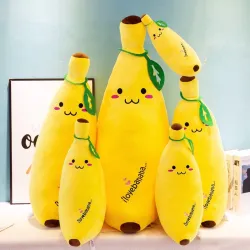 Peluche banane - oreiller moelleux - jouet